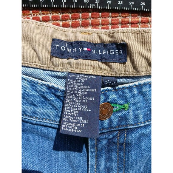 Y2K Tommy Hilfiger Jeans Men's 34x34 Blue Relaxed Fit Vtg - Picture 5 of 8